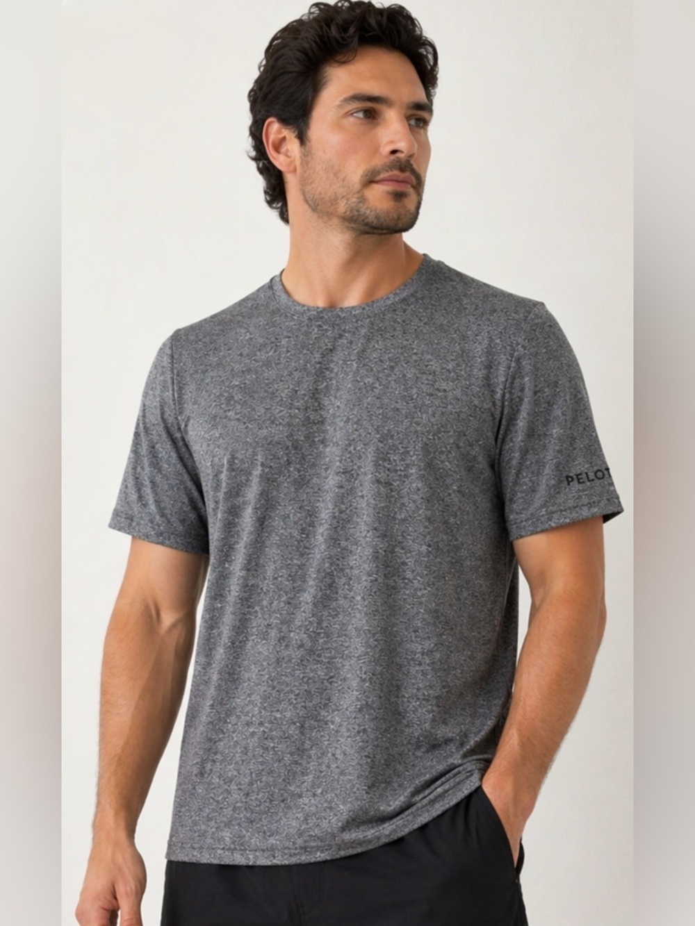 Peloton Charcoal Heather Men's Short Sleeve Performance Tee